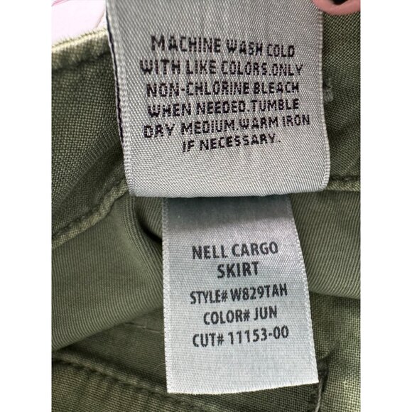 Hudson Nell Cargo Skirt Womens Sz 24 OliveGreen Cotton Blend NWT Y2K Style *Read - Picture 7 of 14